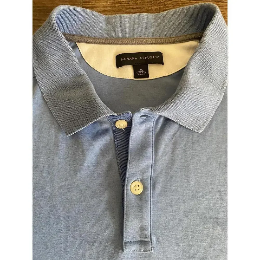 Banana Republic Light Blue Polo Shirt XL